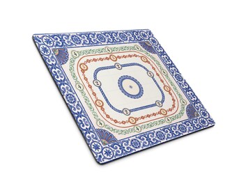 Azul Board Game Mat, Azulejo Tile Neoprene Playmat, 2-4 Player Factory Rings