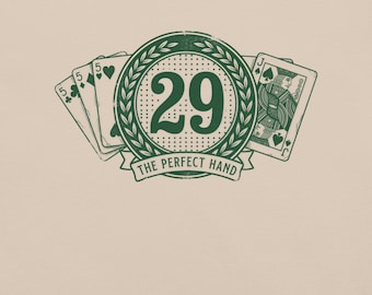 Cribbage 29 Hand T-Shirt, Vintage Crest Card Game Tee