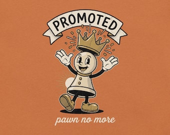 Promoted Pawn Chess T-Shirt, Vintage Cartoon Chess Player Gift