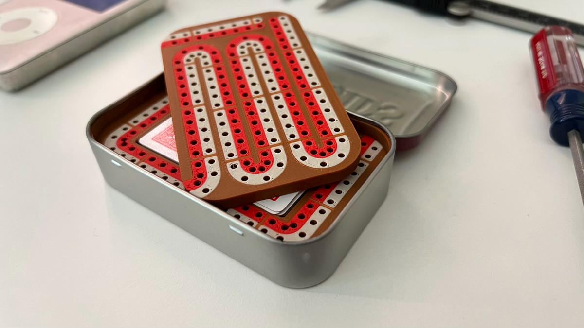 Travel Cribbage Set – Altoids Tin Pocket Cribbage Board with Pegs + Mini Cards