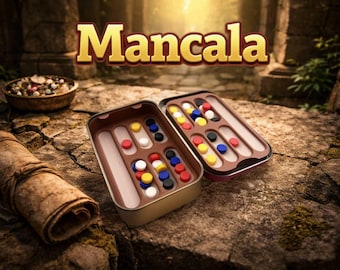 Travel Mancala Game Set - Mini Altoids Tin Games