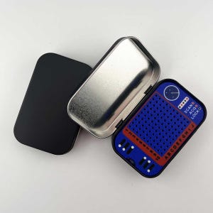 Altoids Tin Sea Battle Game | Pocket Naval Strategy Set Black
