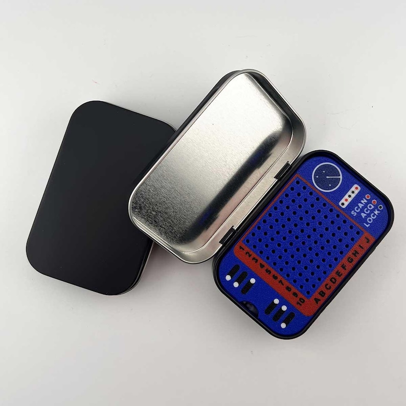Altoids Tin Sea Battle Game | Pocket Naval Strategy Set Black
