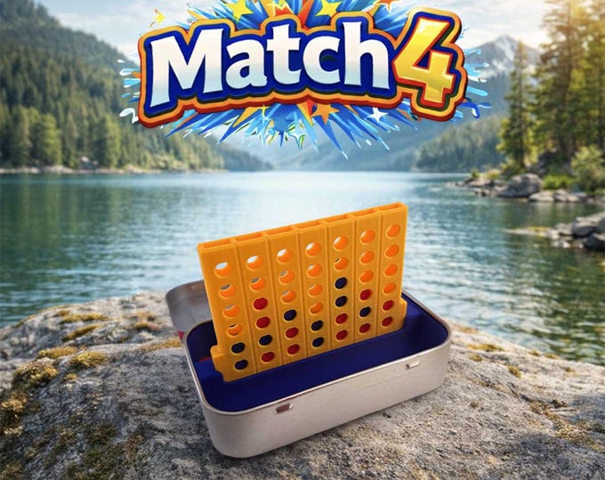 Altoids Tin Match 4 Game: Portable Travel Strategy Set
