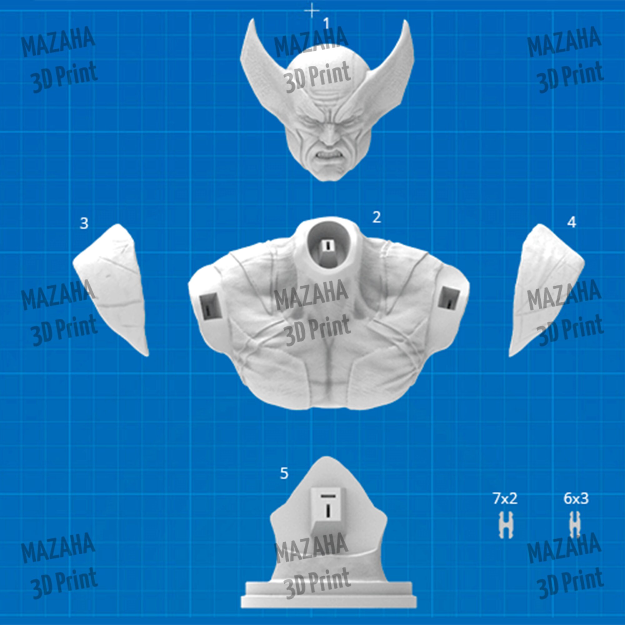 Wolverine Bust Gamebody 3D Prints STL File - Etsy UK