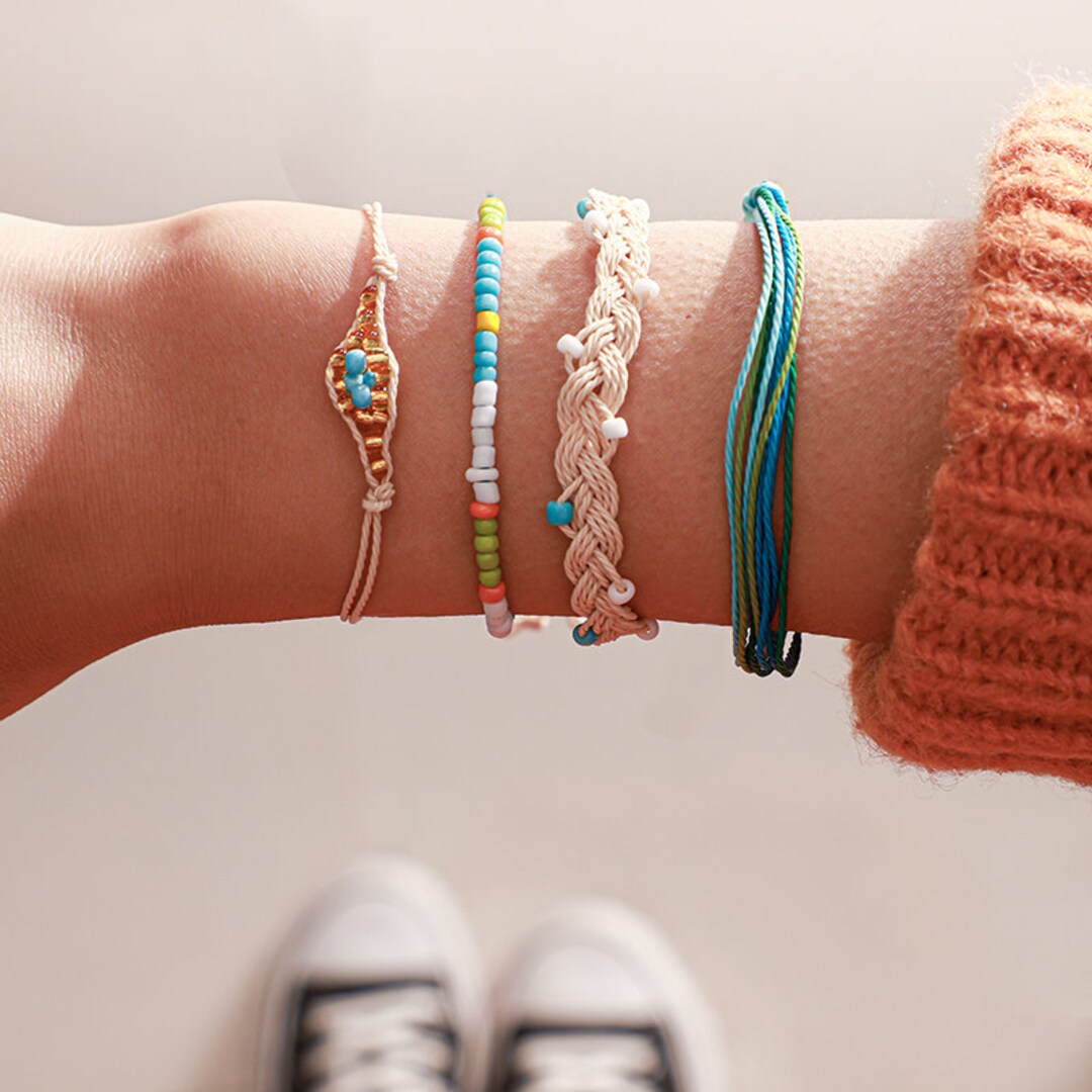Wax String Pura Vida Style Bracelet BOHO BEACH Pack of 4 Etsy