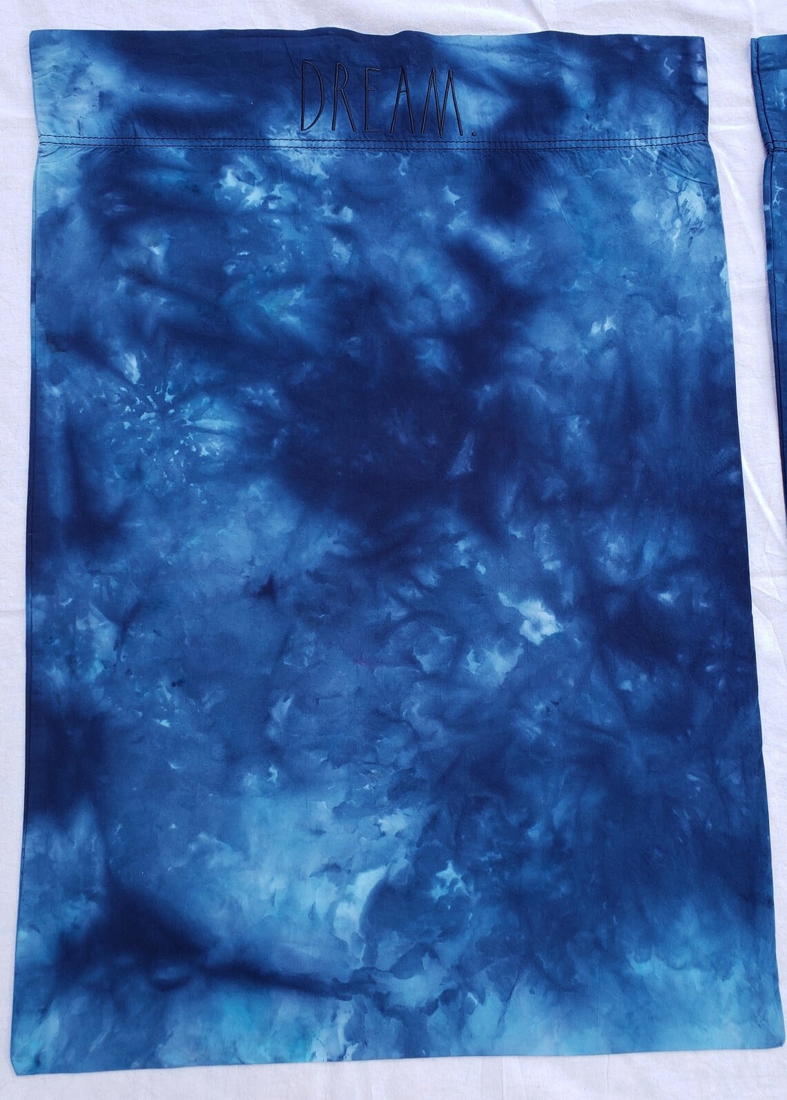 One Pair of Tie Dye Standard Pillowcases in Nebula Navy.* RAE DUNN*