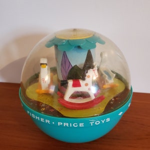 Vintage Fisher Price Toy/chimming Toy/Roly Poly/Seventies/Mid Century/Retro/Space Age/Chiming/Musical toy