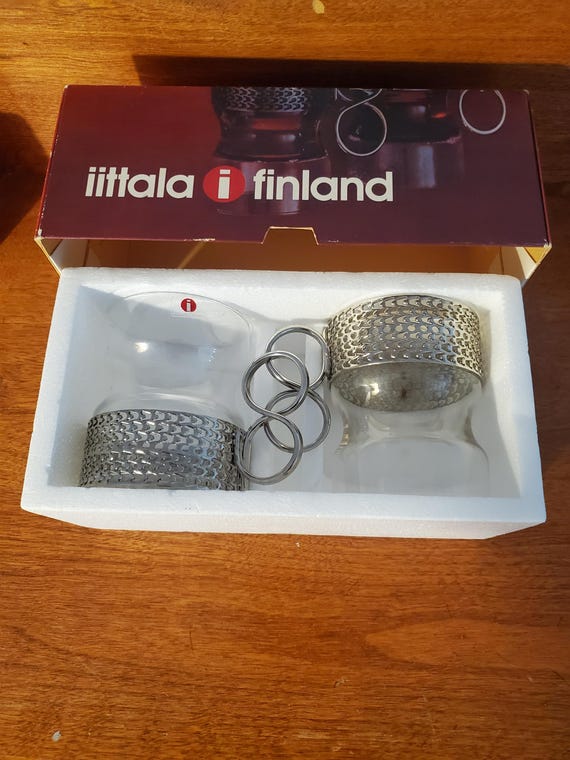 Amazing Vintage Iittala Tsaikka Glasses With Stainless Steel