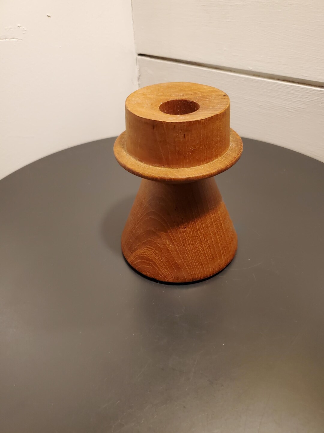 Vintage Midcentury Modern Teak Wood Candle Holder Danish Modern Style ...