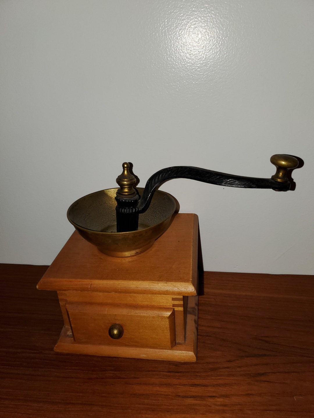 Vintage Coffee Grinder/ Wooden Coffee Grinder/manual Coffee Etsy