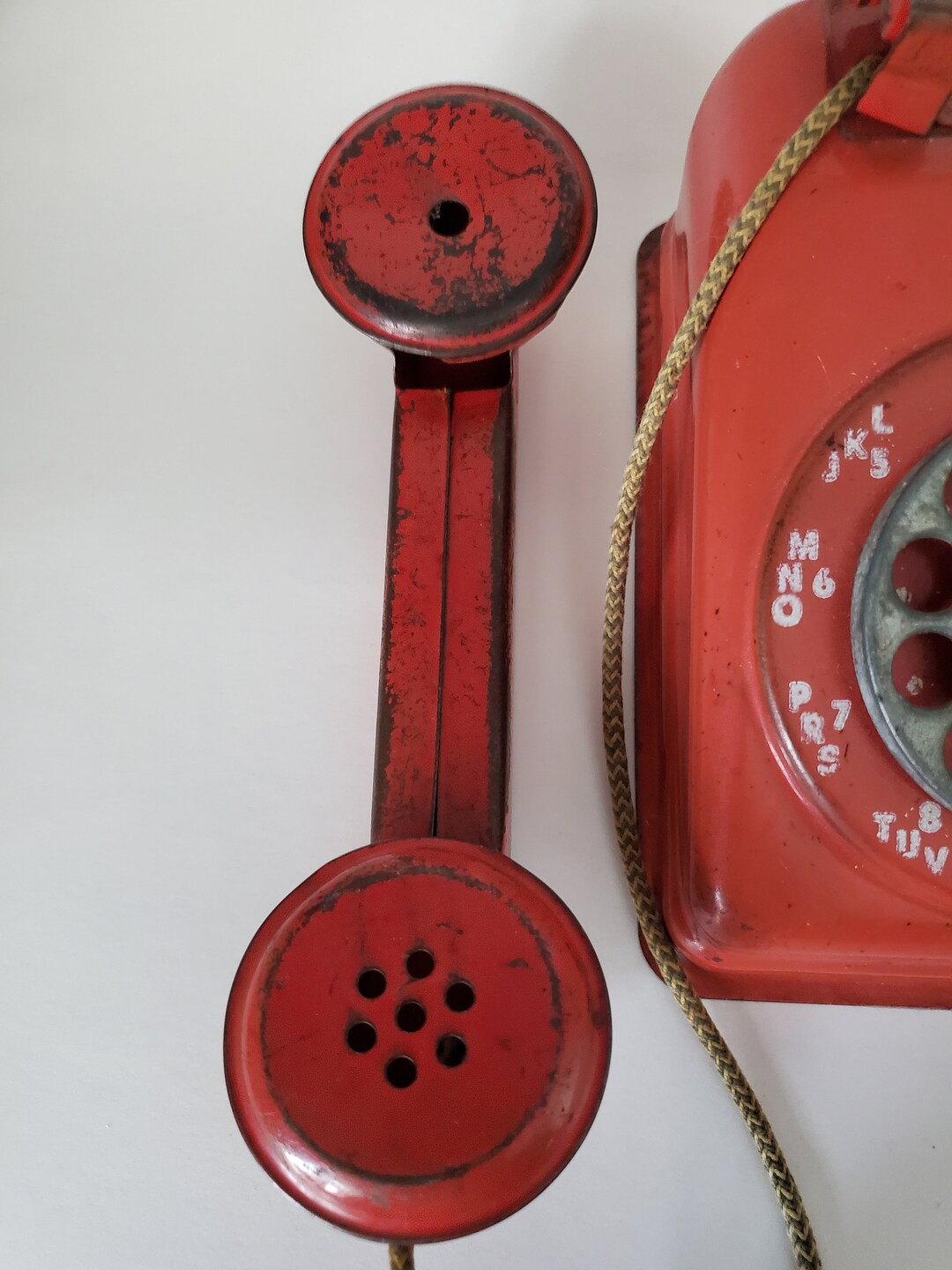 Vintage Tin Telephone/rotary Dial Telephone/metal Toy/ Etsy Canada