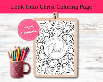 Look Unto Christ Malseite: 2025 Jugendmotiv zum Ausdrucken