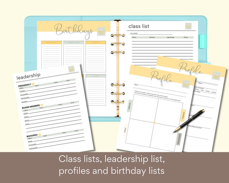 2025 LDS Young Women Planner: Leadership Binder (digital Download) - Etsy