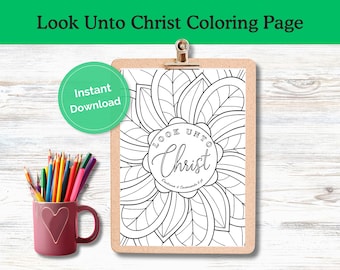 Look Unto Christ Malseite: 2025 Jugendmotiv zum Ausdrucken