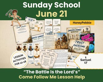 Lección de la Escuela Dominical para Jóvenes SUD del 15 al 21 de junio / David y Goliat / La batalla es del Señor / Ven, sígueme (imprimible)