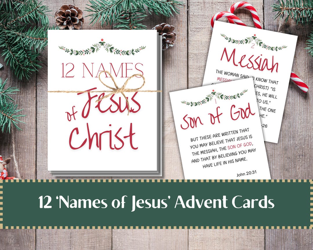12 Names of Jesus Christ | Christmas Countdown Bible | Christmas Advent ...