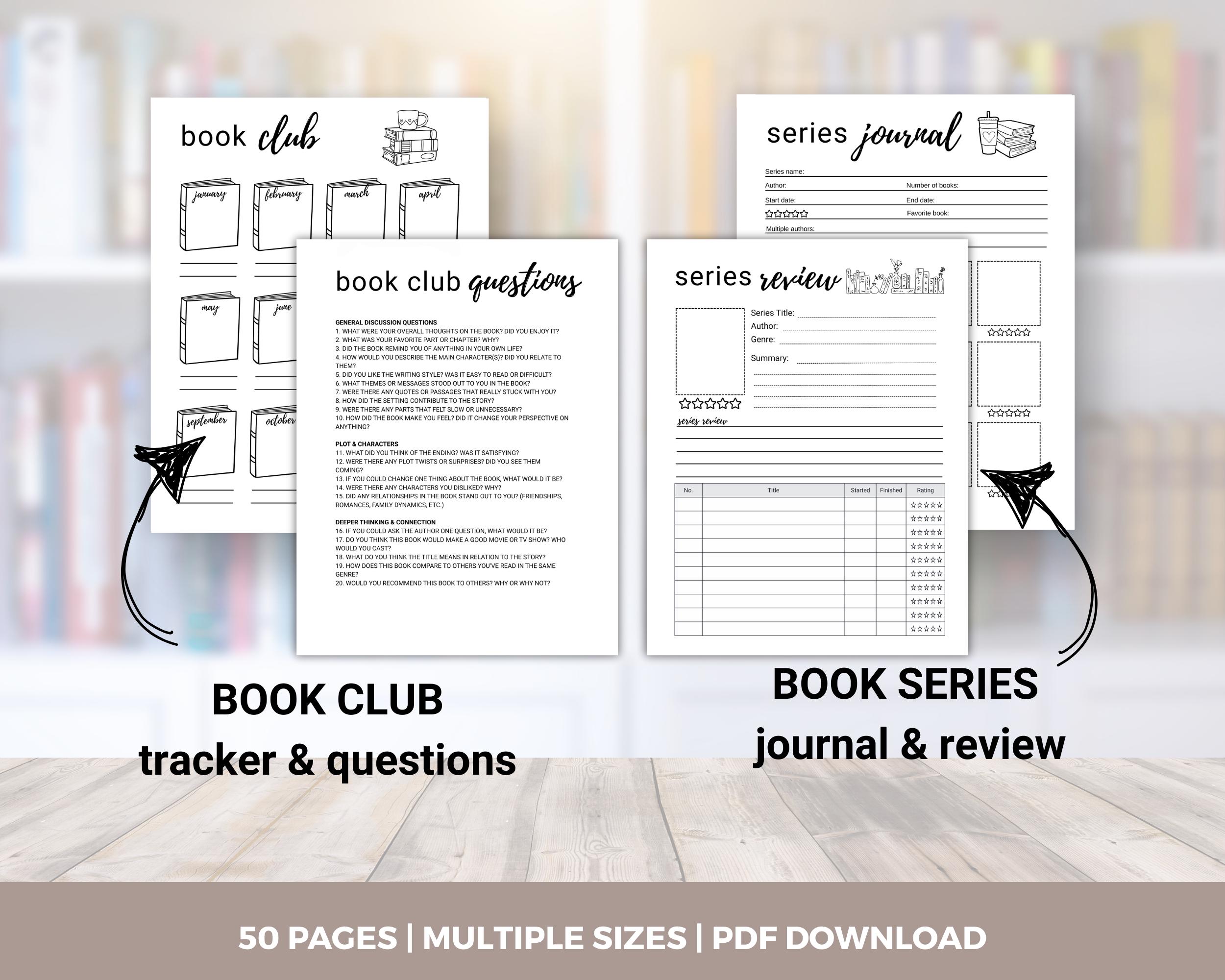 Book Reading Planner MEGA Bundle | 2025 Printable Reading Journal ...