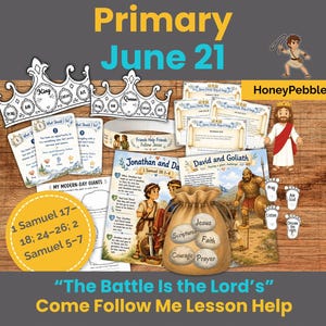 15–21 juni PRIMÄRSKOLA | David och Goliat ”Striden är Herrens” | 1 Samuelsboken 17–18; 24–26; 2 Samuelsboken 5–7 | Lektionsaktiviteter om Kom och följ mig