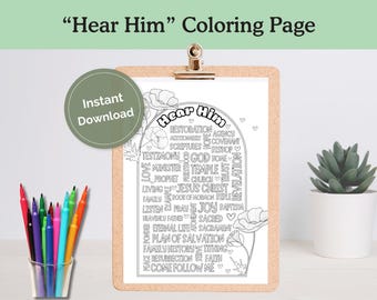 Hear Him Him Malseite: LDS Aktivität (Instant Download)