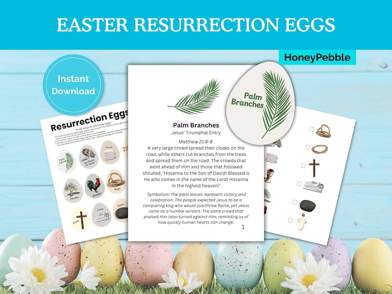 Resurrection Eggs Printable | Easter Christian Activity for Kids | Holy ...