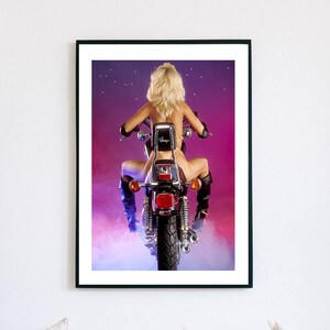 Motorcycle Art Download Designer Poster, Digital Wall Art , Printable Retro Wall Art , Retro Poster Printable Poster