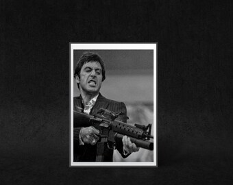 Scarface Wall Art Download ,Mob Poster, Digital Wall Art , Printable Retro Wall Art , Retro Poster Printable Poster, Mafia Wall Art