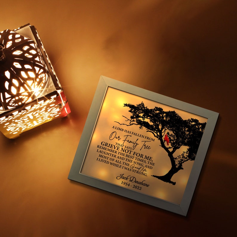 Personalized Shadow Box Sympathy Gift Memorial Shadow Box Etsy