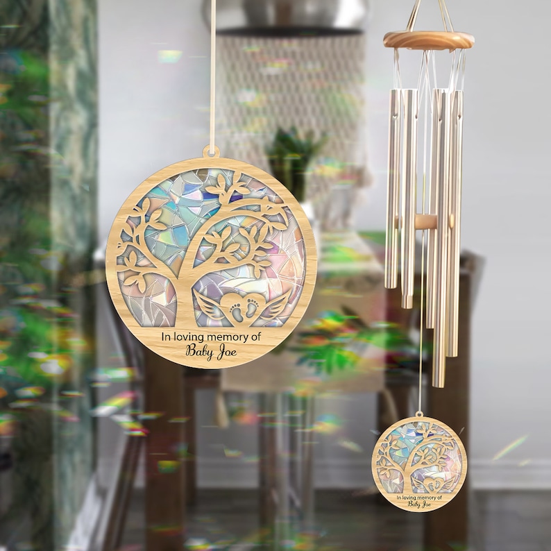 Personalized Baby Memorial Wind Chime, Loss of Family Gift image 8