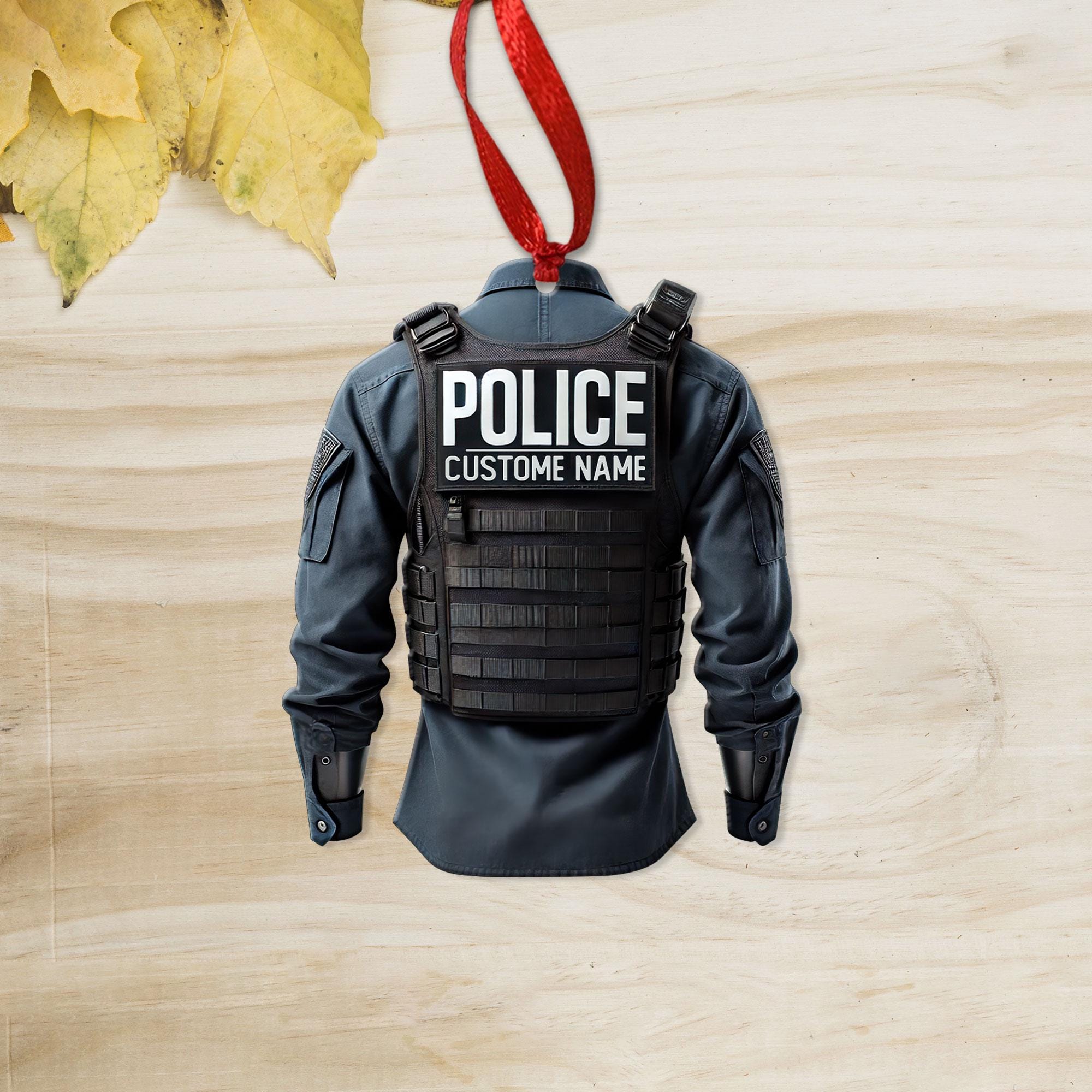 Personalized Police Ornament, Hanging Xmas Tree Decoration - Etsy