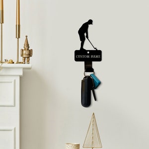 Custom Golf Sign, Metal Key Holder, Mini Sign, Cute Decor, Custom Key ...