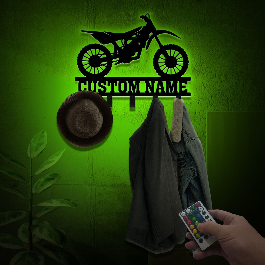 Customized Helmet Metal Holder, Sign With Led Light, Clothes Holder