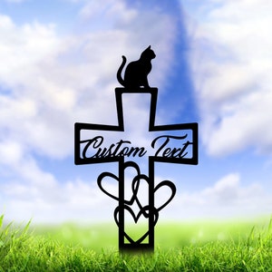 Custom Cat Memorial Metal Stake, In Loving Memory, Cat Loss, Sympathy Sign, Memorial Plaque, Pet Grave Marker, Outdoor Sign, Garden Decor