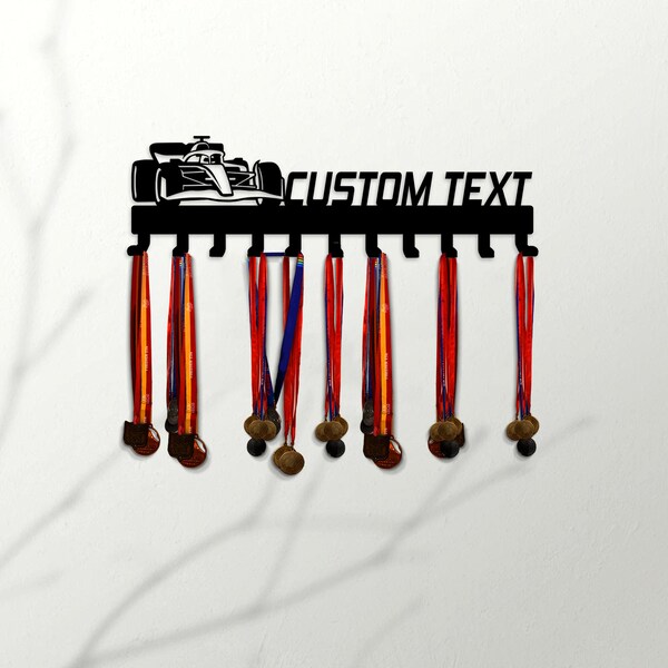 Custom F1 Medal Holder, LED Metal Sign, Formula 1 Decor