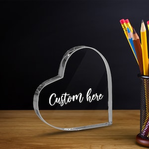 Personalized Acrylic Heart, Design Your Own Heart, Mother&#39;s Day Gift, Father&#39;s Day Gift, Custom By Yourself, Unique Sign