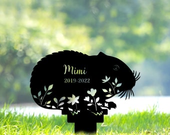 Custom Guinea Pig Memorial Metal Stake, Guinea Pig Loss, Sympathy Sign, Pet Grave Markers, Remembrance Stake, Outdoor Sign, Garden Decor