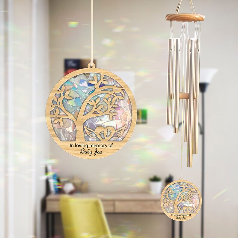 Personalized Baby Memorial Wind Chime, Loss of Family Gift image 4