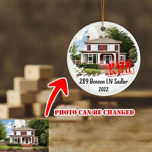 Custom Photo Ornaments, Mortgage Payoff, Paid in full, Debt Free keep sake Ornament, Christmas Gift, Xmas Tree Hanging, House Decor
