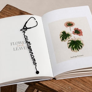 Custom Stethoscope Bookmark, Book Lover Gift, Doctor Career Bookmark, Nurse Gift, Doctor Gift, Unique Bookmark, Graduation Gift