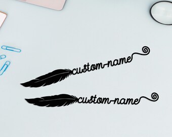Custom Feather Bookmark, Personalized Book Lover Gift
