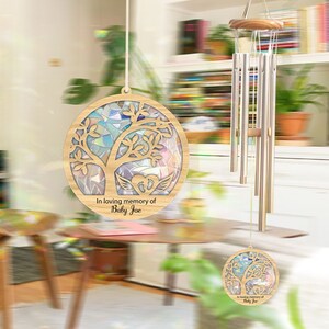 Personalized Baby Memorial Wind Chime, Loss of Family Gift image 2