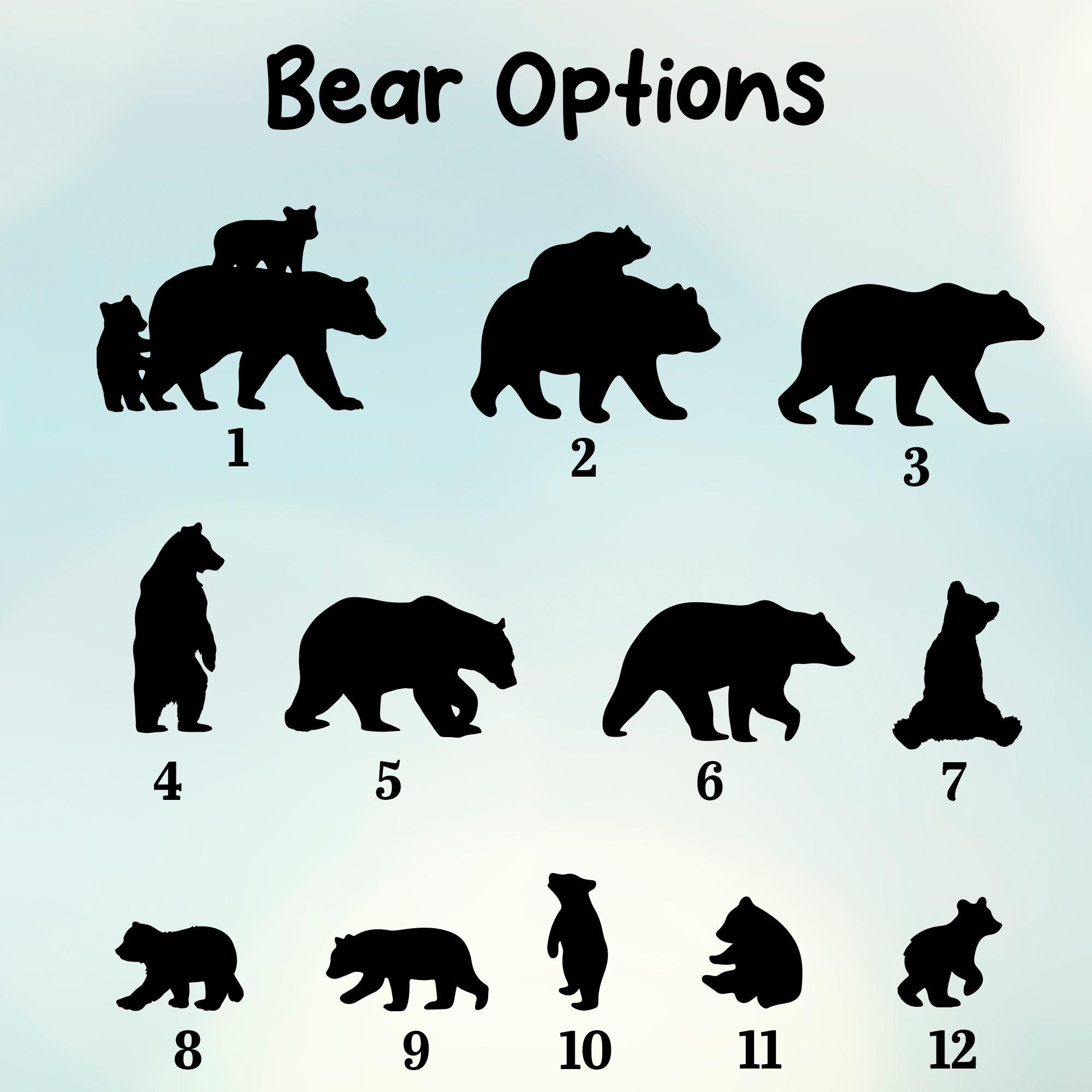 Custom Mama Bear Suncatcher, Custom Bear Family Suncatcher, Gift For Mom, Bear Gifts, Mothers Day Gift, Mom Birthday Gift, Window Hanging