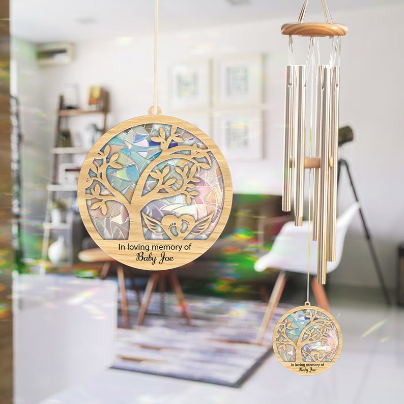 Personalized Baby Memorial Wind Chime, Loss of Family Gift image 5