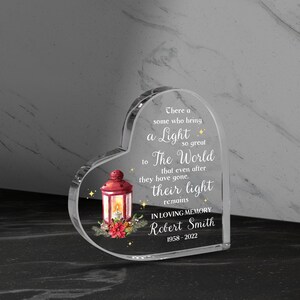 Personalized Acrylic Heart, Temporary Grave Marker, Sympathy Gift ...