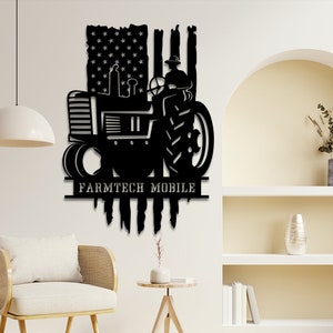 Personalized Vintage Tractor Metal Sign With LED Light, Custom Family ...
