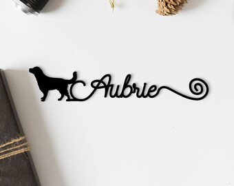 Custom Dog Bookmark, Labrador Retriever, Powder Coated Metal