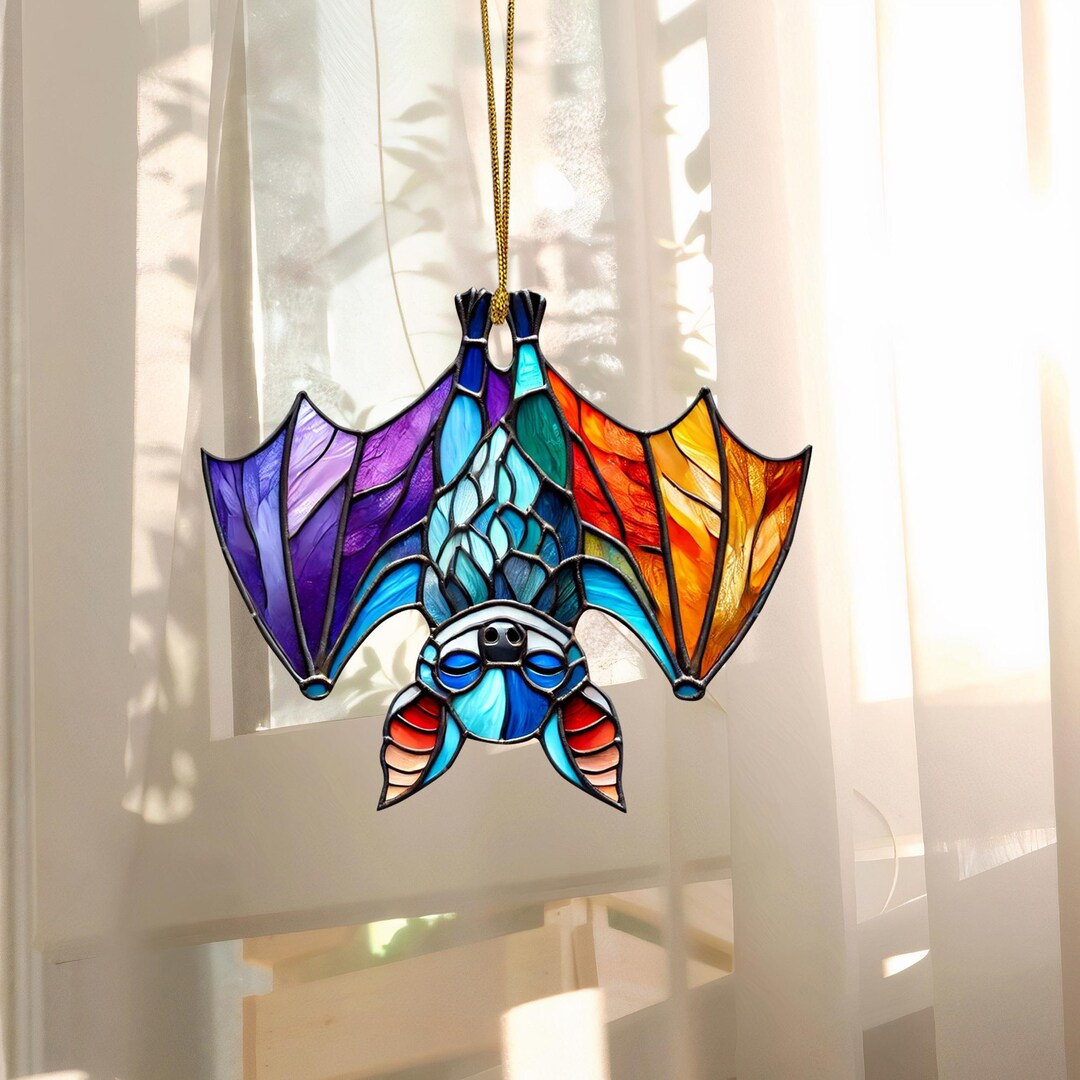Hanging Bat 35cm Upside Down Halloween Prop main image 0