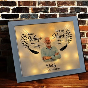 Personalized Shadow Box, Your Wings Were Ready but My Heart Were Not, Sympathy Gift, Shadow Box ...