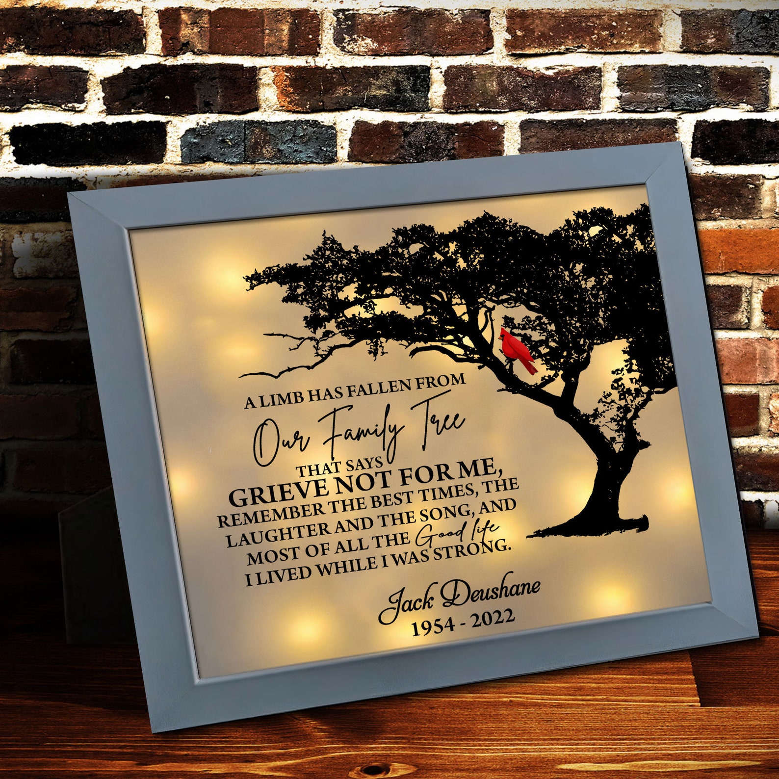 Personalized Shadowbox Sympathy Gift Memorial Shadowbox Etsy