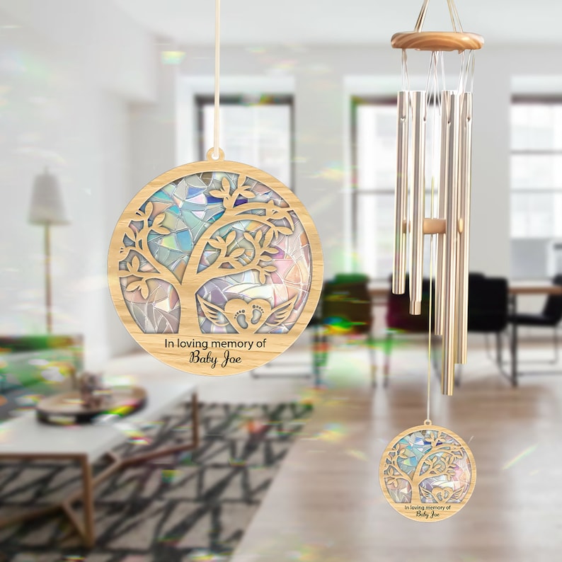 Personalized Baby Memorial Wind Chime, Loss of Family Gift image 7